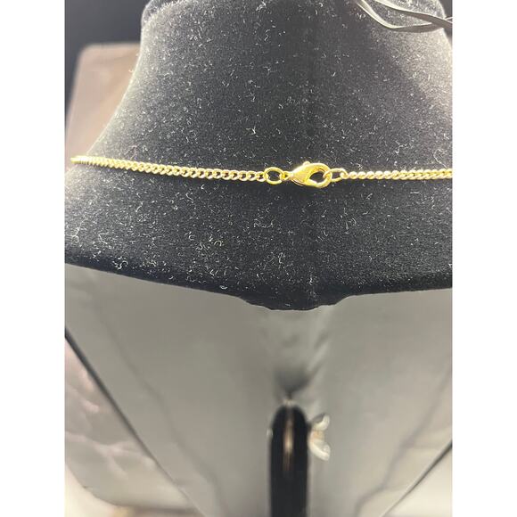 Vintage Style Jewelry Set  Upcycled GoldTone  Silver Glitter Necklace & Earrings - Picture 7 of 10